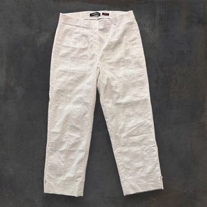 Robell Dress Carpi Pants Marie 07 Women's Size W27 (No Tag) White‎ Textured